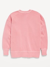 View large product image 4 of 4. Oversized French Terry Tunic Sweatshirt for Girls