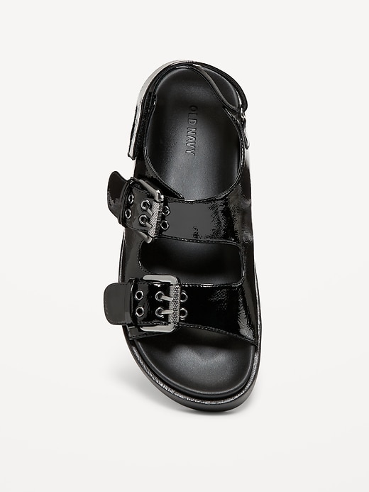 Image number 6 showing, Faux-Leather Chunky Buckle Sandals