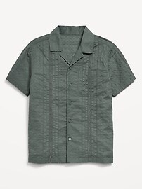 Image number 2 showing, Short-Sleeve Textured Pocket Shirt for Boys
