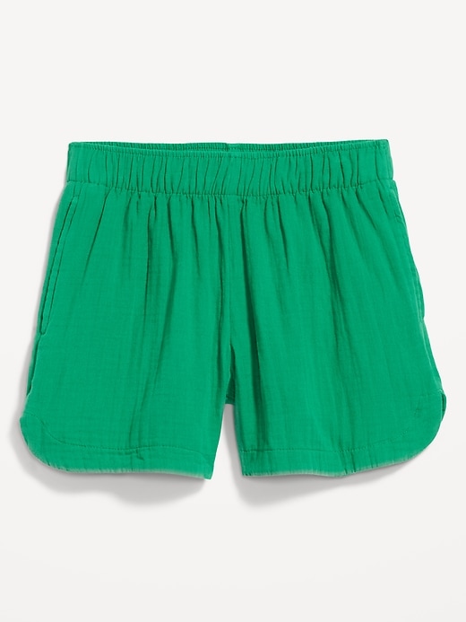 Image number 8 showing, High-Waisted Crinkle Gauze Shorts -- 4-inch inseam