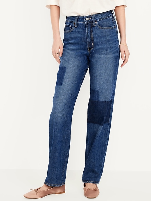 Image number 2 showing, High-Waisted OG Loose Laser Patch Jeans