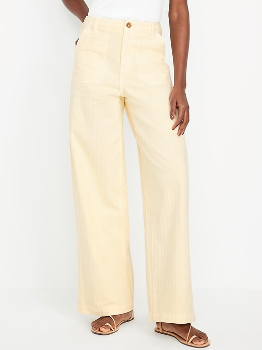 Image number 2 showing, High-Waisted Baggy Wide-Leg Jeans