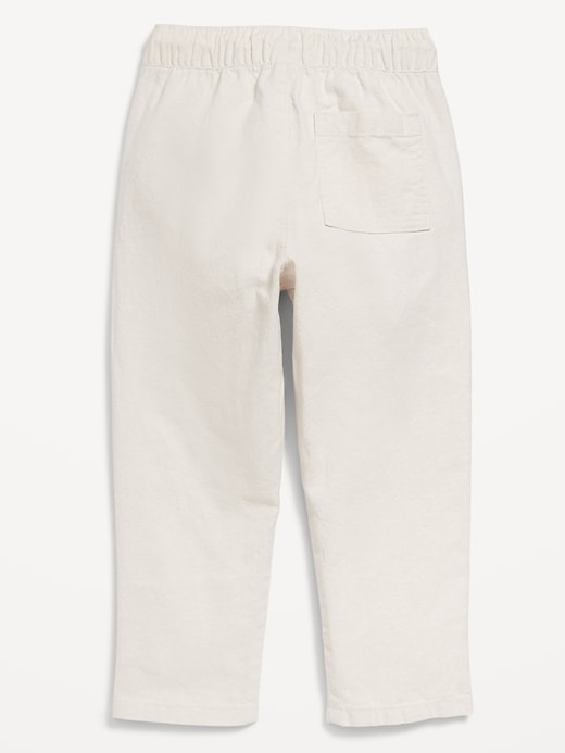 View large product image 2 of 2. Loose Utility Linen-Blend Pants for Toddler Boys