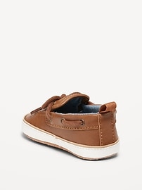 View large product image 5 of 5. Faux-Leather Boat Shoes for Baby