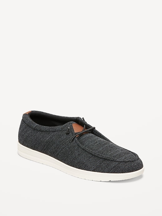 View large product image 1 of 4. Textured Knit Loafers