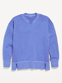 View large product image 3 of 4. Oversized French Terry Tunic Sweatshirt for Girls