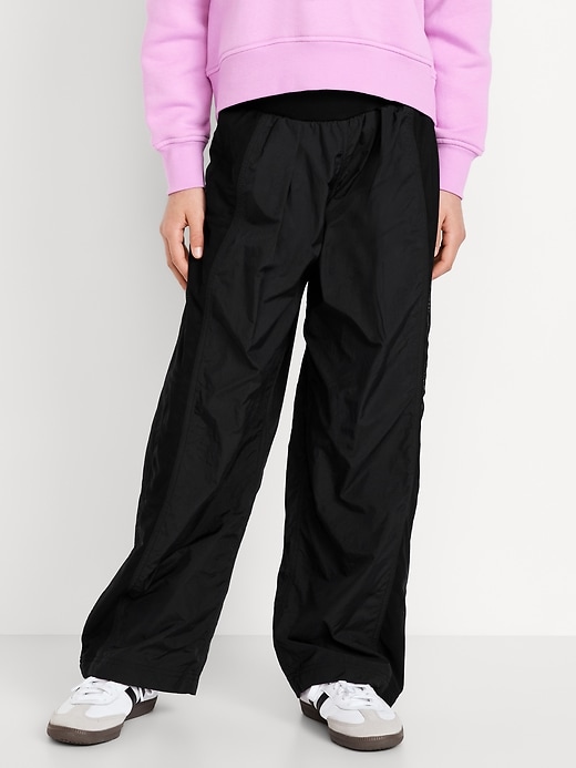 View large product image 1 of 4. High-Waisted Crinkle Wide-Leg Pants for Girls