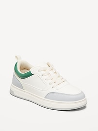 Image number 1 showing, Faux-Leather Sneakers for Boys