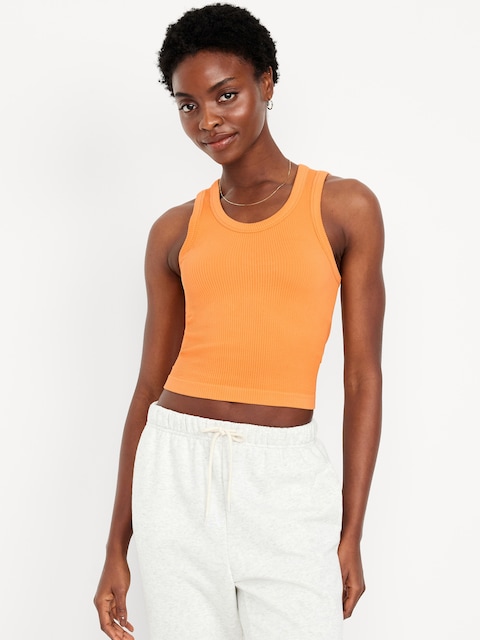 Camisole côtelée ajustée Zénitude sans coutures