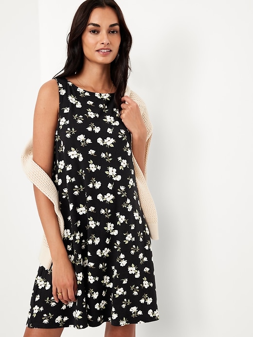 Image number 3 showing, Sleeveless Mini Swing Dress
