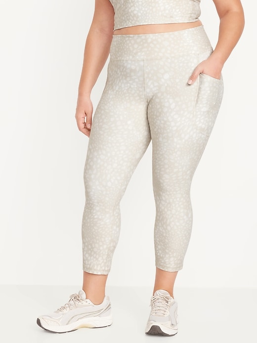 Image number 6 showing, High-Waisted PowerSoft Crop Pocket Leggings