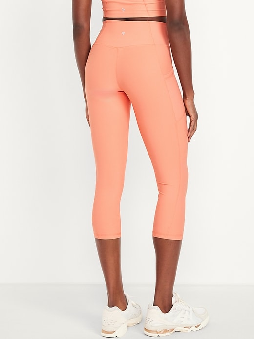 Image number 2 showing, High-Waisted PowerSoft Crop Pocket Leggings