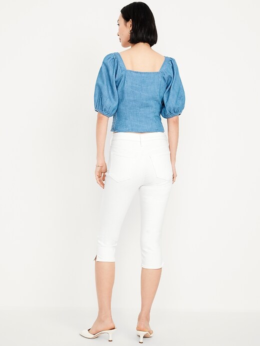 Image number 6 showing, High-Waisted Rockstar Slim Capri Jeans