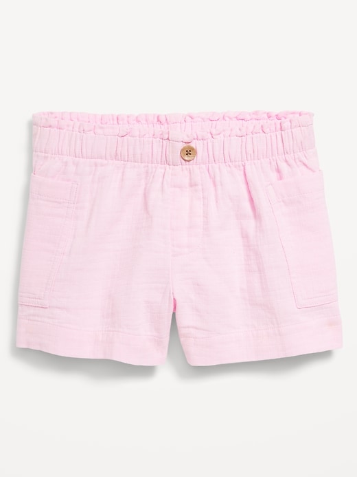 View large product image 2 of 3. Loose Double-Weave Utility Shorts for Girls