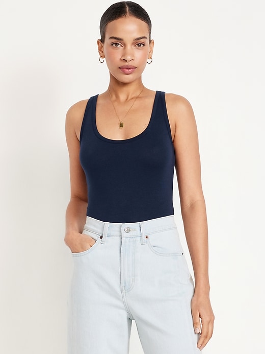 Image number 1 showing, First-Layer Scoop-Neck Tank Top