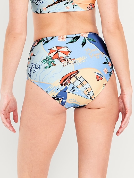 Image number 2 showing, Matte High-Waisted Bikini Swim Bottoms