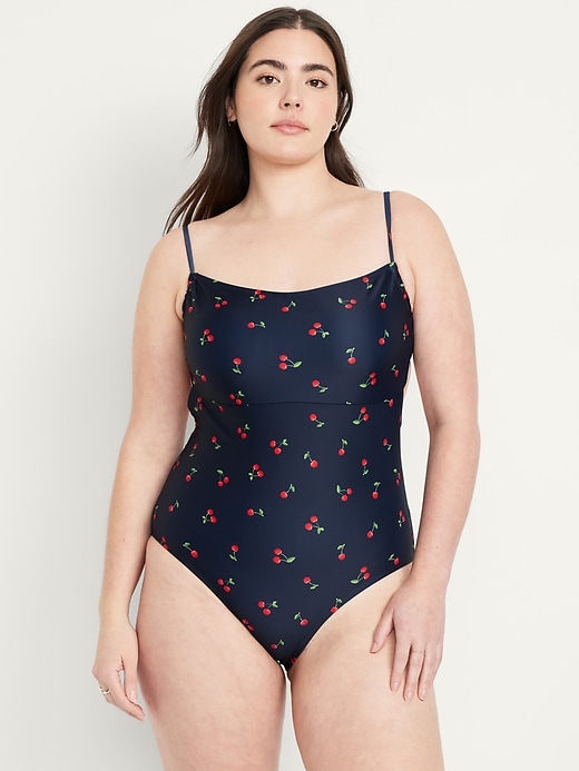 Image number 5 showing, Matte Cutout Back One-Piece Swimsuit