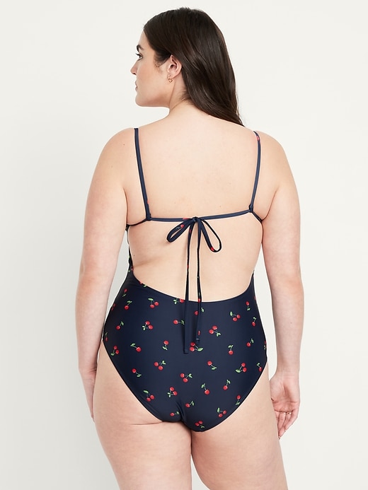 Image number 6 showing, Matte Cutout Back One-Piece Swimsuit