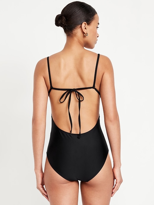 Image number 2 showing, Matte Cutout Back One-Piece Swimsuit