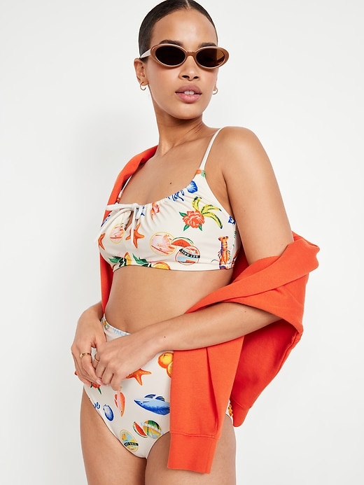 Image number 3 showing, Matte Ruched Bikini Swim Top