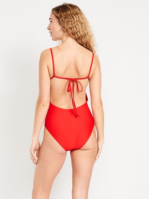 Image number 2 showing, Matte Cutout Back One-Piece Swimsuit