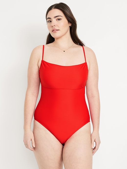 Image number 5 showing, Matte Cutout Back One-Piece Swimsuit