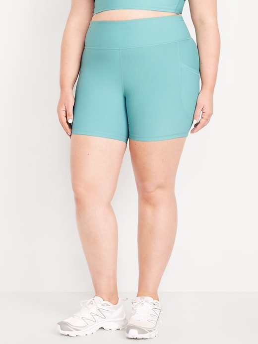 Image number 6 showing, PowerSoft Pocket Biker Shorts -- 6-inch inseam