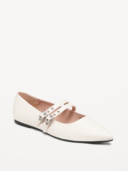 Image number 1 showing, Double-Buckle Mary Jane Flats