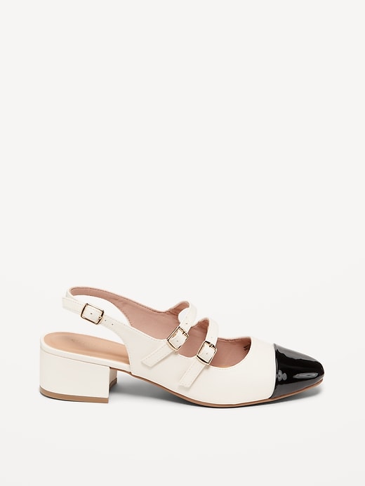 Image number 4 showing, Two-Tone Slingback Heels