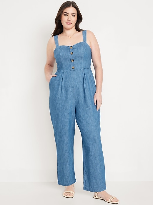 Image number 4 showing, Button-Front Cami Jumpsuit