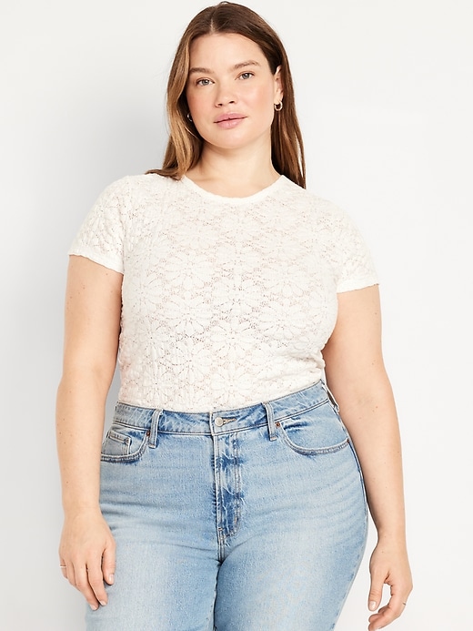 Image number 7 showing, Lace Crew-Neck Top