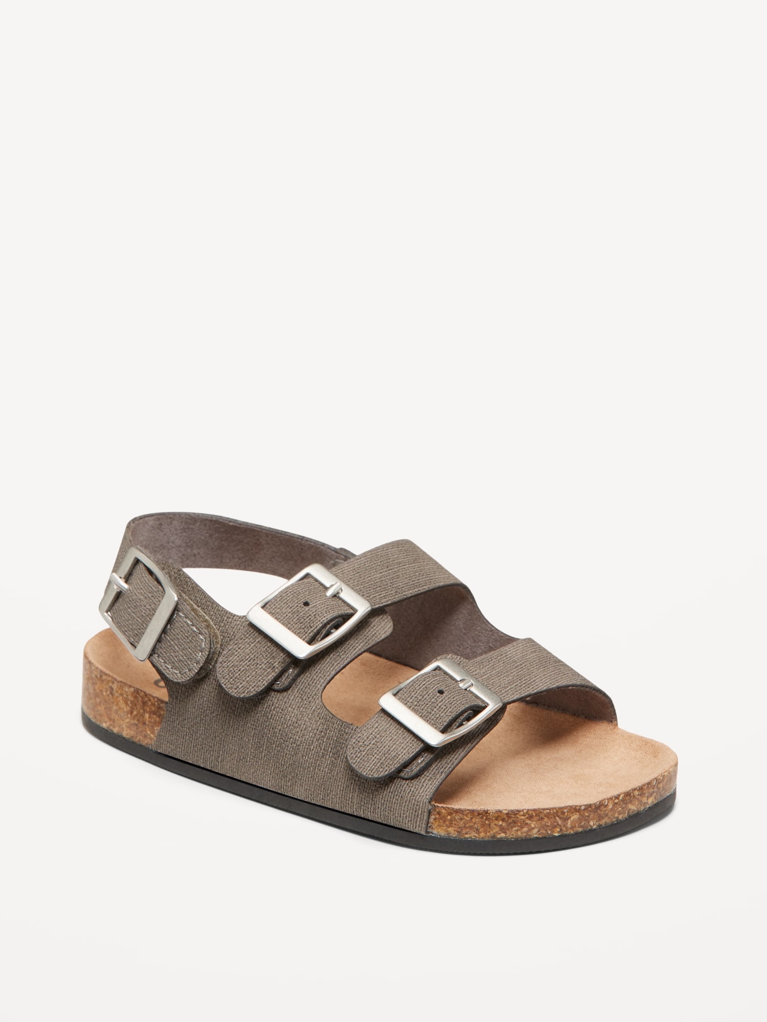 Faux-Leather Double-Strap Sandals for Toddler Boys