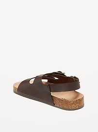 View large product image 5 of 5. Faux-Leather Double-Strap Sandals for Toddler Boys
