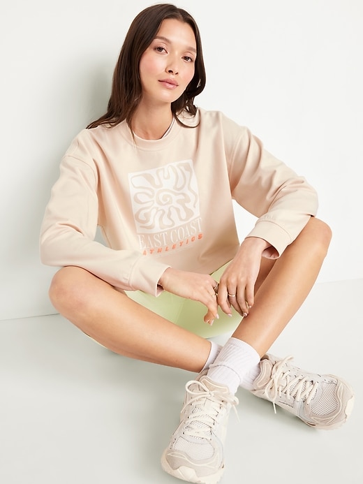 Image number 5 showing, Dynamic Fleece Oversized Crop Sweatshirt