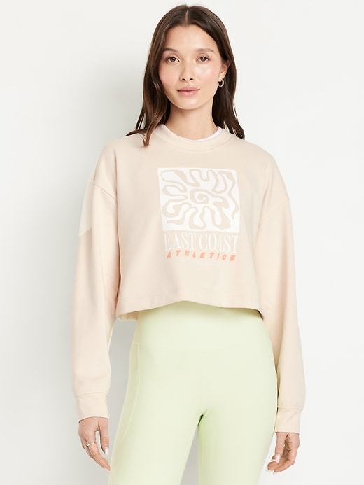 Image number 1 showing, Dynamic Fleece Oversized Crop Sweatshirt