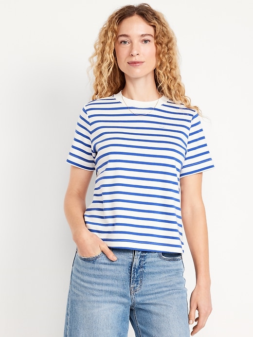 Image number 1 showing, Heavyweight Striped Crew-Neck T-Shirt