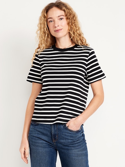 Image number 1 showing, Heavyweight Striped Crew-Neck T-Shirt