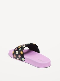 View large product image 4 of 5. Printed Faux-Leather Pool Slide Sandals for Girls