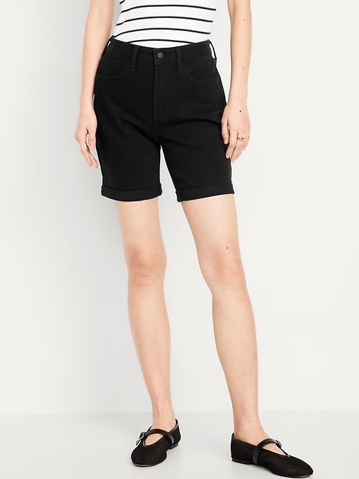 Image number 2 showing, High-Waisted OG Jean Shorts -- 7-inch inseam