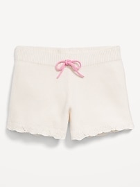 View large product image 4 of 4. Sweater-Knit Embroidered Shorts for Girls