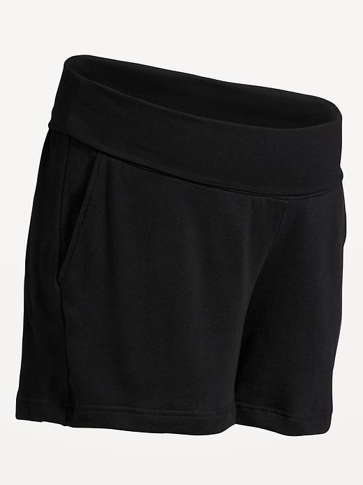 Image number 3 showing, Maternity Rollover-Waist SoComfy Shorts -- 5-inch inseam