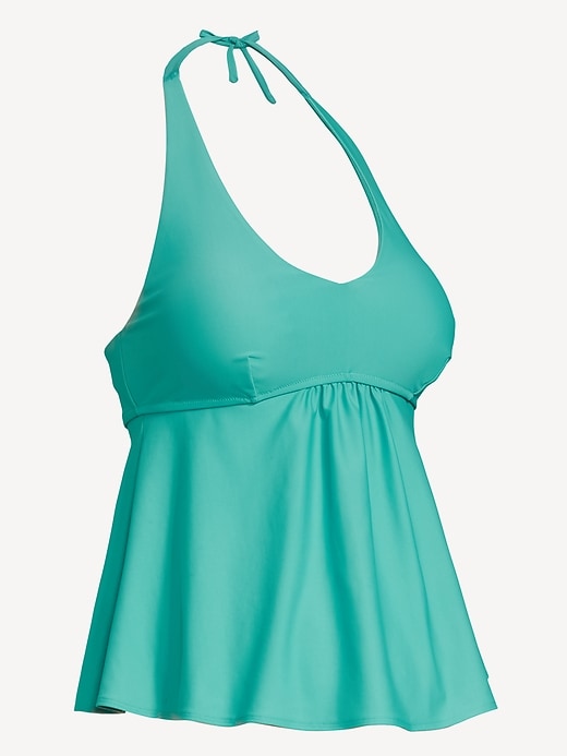 Image number 2 showing, Maternity Halter Tankini Swim Top