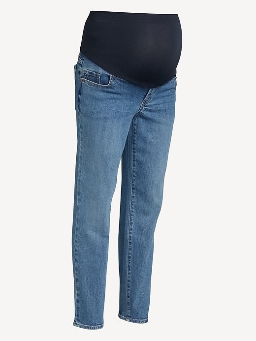 View large product image 2 of 2. Maternity Full Panel OG Straight Jeans