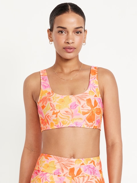 Haut de bikini mat à encolure dégagée