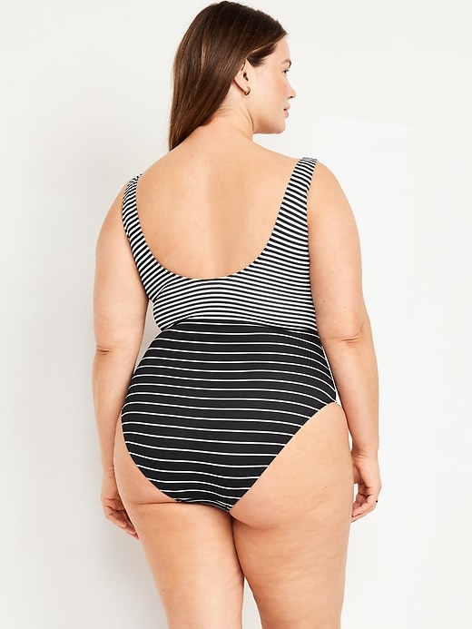 Image number 8 showing, Textured One-Piece Cut-Out Swimsuit