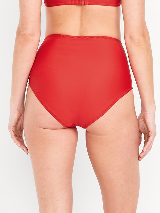 Image number 2 showing, Matte High-Waisted Bikini Swim Bottoms