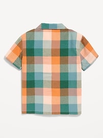 View large product image 3 of 3. Short-Sleeve Textured-Dobby Pocket Shirt for Boys