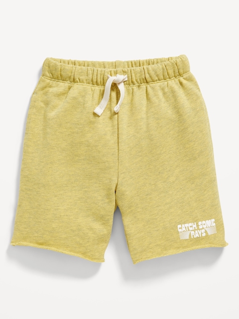 French-Terry Graphic Shorts for Toddler Boys - Yellow