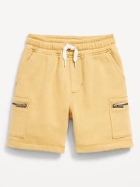Image number 1 showing, Zip Cargo Fleece Shorts for Toddler Boys