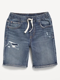 View large product image 4 of 4. Pull-On Built-In Flex Knee Length Jean Shorts for Boys